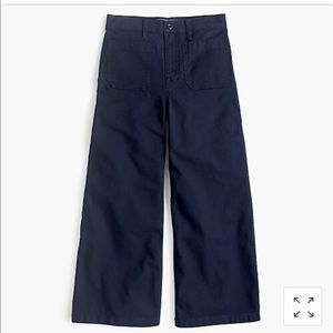 J.Crew Point Sur Navy Petite Wide-Leg Pant Sz 26P